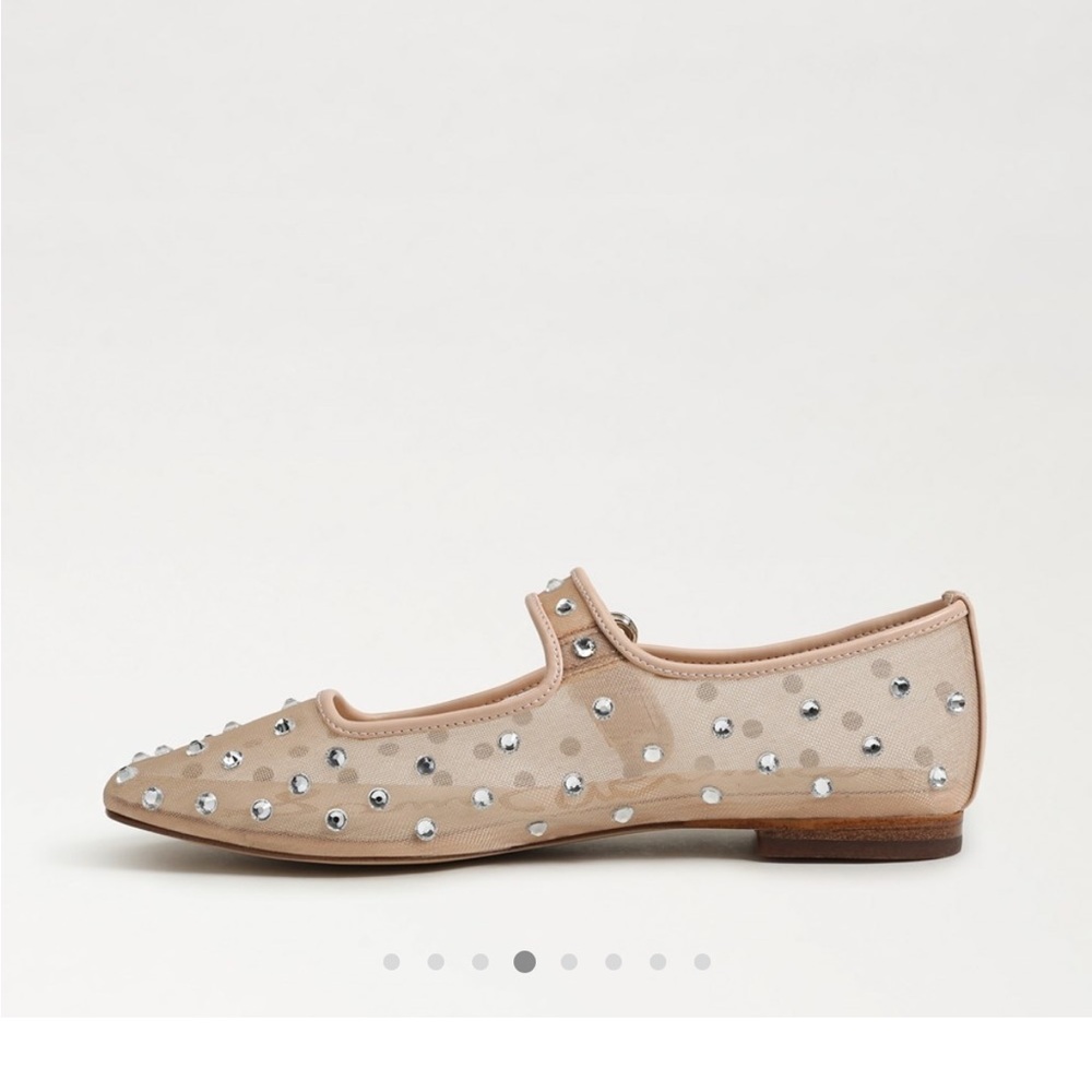 Sam Edelman Women's Michaela Gem Embellished Mesh Mary Jane Shoes Flats 7 - Picture 4 of 11